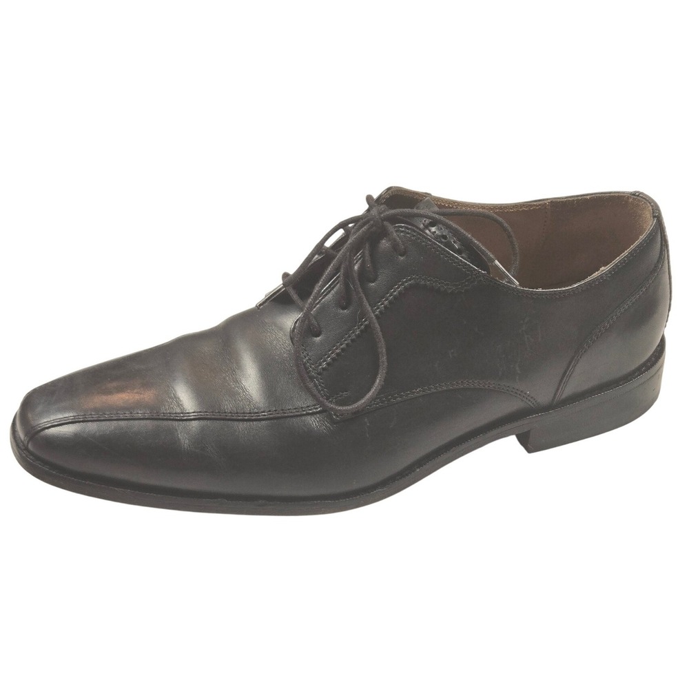 Cole Haan Grand OS Oxford Men 11 Black Good Leather Dress Shoes Square Toe - Picture 9 of 13